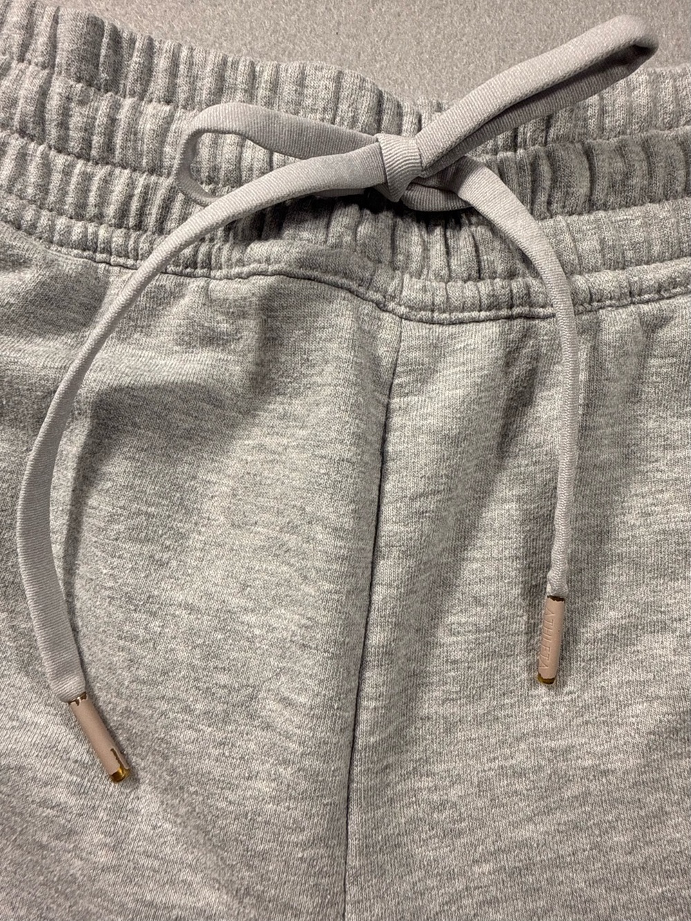 Large Athleta Women’s Gray Drawstring Jogger Sweatpants Cotton Travel Lounge - Picture 4 of 11